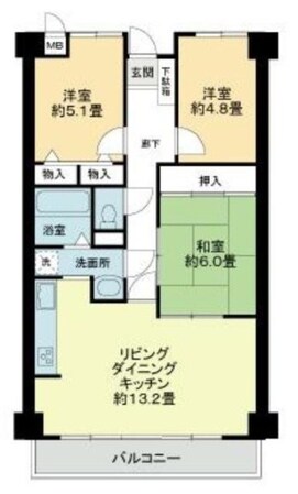 サーパス国分寺の物件間取画像